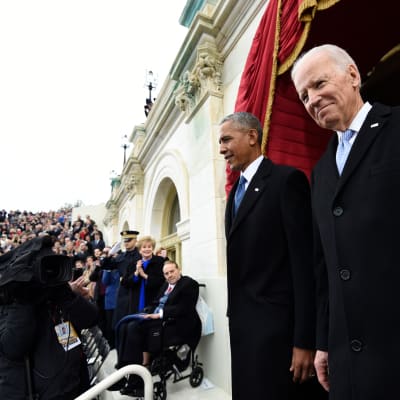 Joe Biden nousi koko kansan tuntemaksi hahmoksi noustuaan Barack Obaman varapresidentiksi. Kuva Donald Trumpin virkaanastujaisista tammikuulta 2017.