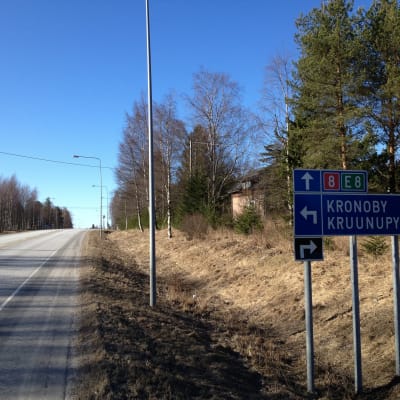 Riksväg åtta i Kronoby.