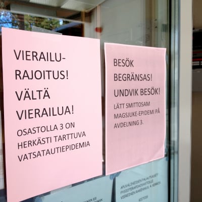 Besöksförbud på grund av norovirus vid Näse sjukhus.
