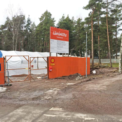 metrobygge på Torrfurstigen 6 i februari 2015