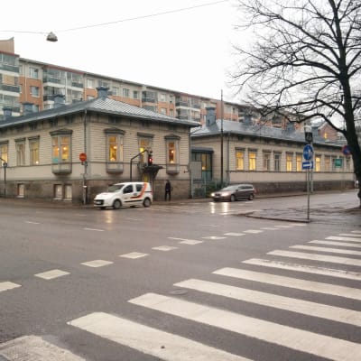 Hörnet av Trädgårdsgatan och Skolgatan i Åbo.