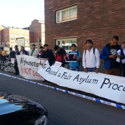 Demonstration utanför Migrationsverket 8.9.2016