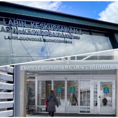 Kuvayhdistelmässä Lapin ja Länsi-Pohjan sairaanhoitopiirien keskussairaalat