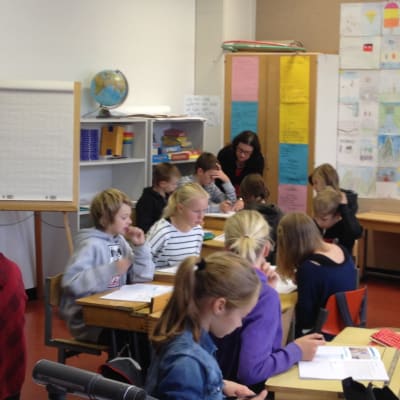 Språkbadsundervisning i Keskuskoulu i Vasa