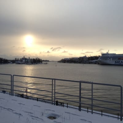 Fin vy över Södra hamnen i Helsingfors