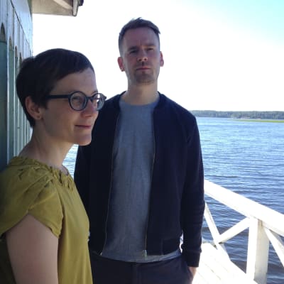 Snäcksundstipendiaterna Malin Ahlsved och Axel Antas.
