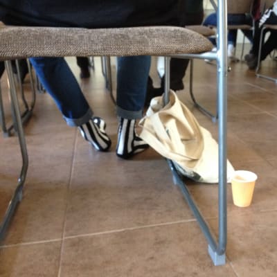 Civiltjänstgörare på föreläsning