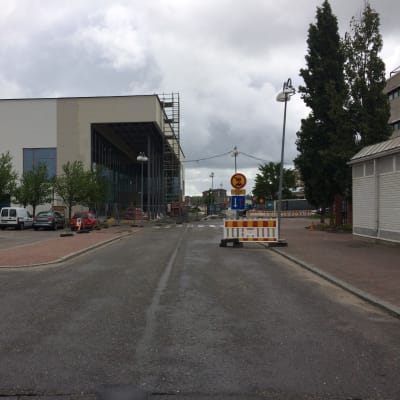 Halvfärdig byggnad.