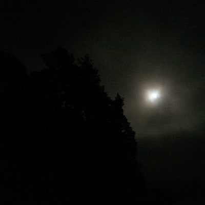 månen en mörk kväll