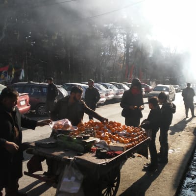 Kebabkök på gata i Afghanistan. 