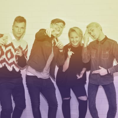 Isac Elliot tillsammans med Tommy Nordlund, Fredrika Lindholm och Christoffer Strandberg.