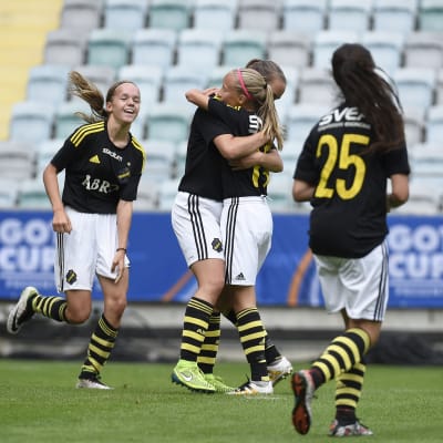 AIK:s 14-åriga flickor jublar Gothia Cup-seger 2016.