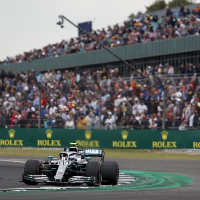 Valtteri Bottas Silverstonen aika-ajoissa lauantaina.