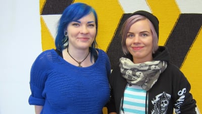 Cecilia Fonselius och Sara Stigzelius på ungdomsverkstaden Sveps