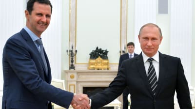 Bashar al-Assad träffade Vladimir Putin i Moskva.