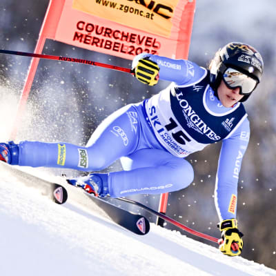 Federica Brignone i farten under VM 2023.