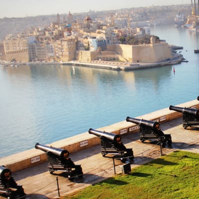 Utsikt över Stora hamnen i Valletta.