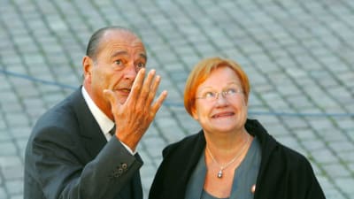 Jacues Chirac och Tarja Halonen.
