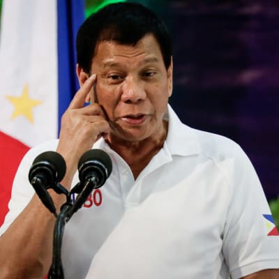 President Rodrigo Duterte håller tal i Manila 8.2.2017
