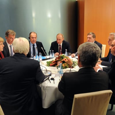 Tysklands förbundskansler Angela Merkel var värd för toppmötet med presidenterna från Ukraina, Ryssland och Frankrike