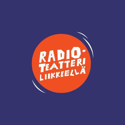 Radioteatteri liikkeellä -projektin logo väritaustalla.