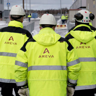 Anställda vid Arevas kärnkraftsbygge i Olkiluoto