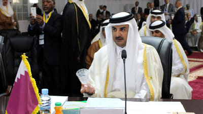Emiren av Qatar Tamim bin Hamad al-Thani under Arabförbundets möte i Mauretanien 25.7.2016