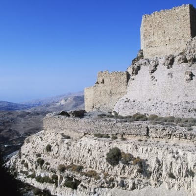 Fästningen Karak i staden med samma namn i västra Jordanien.