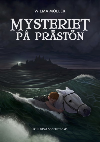 Omslaget till Wilma Möllers ungdomsroman "Mysteriet på Prästön".