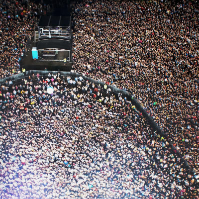 publikbild från rockfestivalen Ruisrock