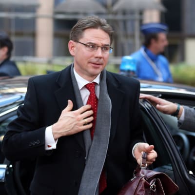 Statsminister Jyrki Katainen vid EU-toppmötet i Bryssel i december 2013