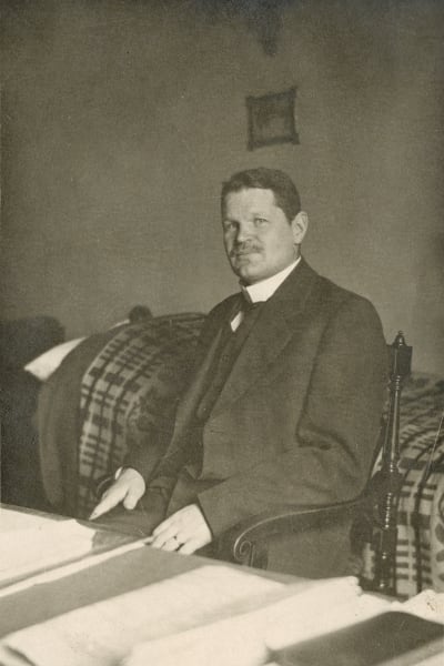 Landshövdingen i Nylands län, Bruno Jalander, år 1918.