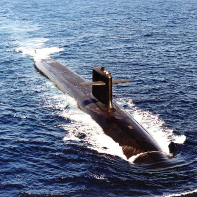 Den franska ubåten Le Triomphant, foto från 2009.