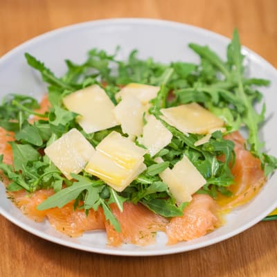 Carpaccio av gravad lax