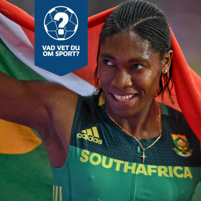 Caster Semenya med Sydafrikas flagga.