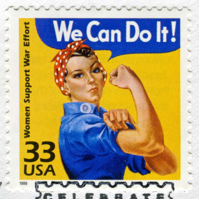 Amerikansk We can do it!-frimärke