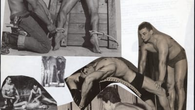 Touko Laaksonens collage från cirka 1968.