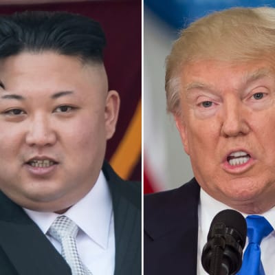 Kim Jong-Un och Donald Trump 