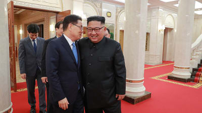 En delegation från Sydkorea ledd av Chung Eui-yong hade ett till synes lyckat möte med Kim Jong-Un i Pyongyang. 