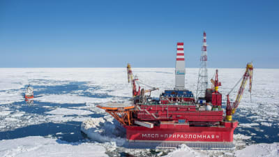 Gazproms oljerigg i Barents hav