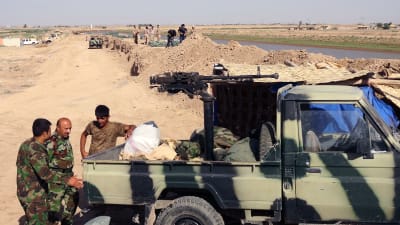 Kurdiska peshmergakrigare nära Kirkuk.