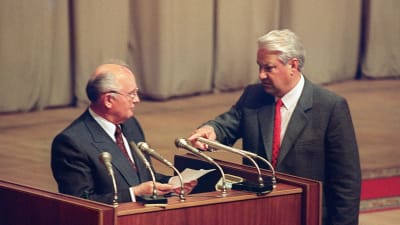 Michail Gorbatjov och Boris Jeltsin