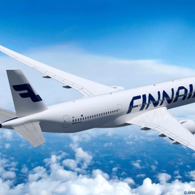 Ett Finnairplan av modellen Airbus A350 XWB