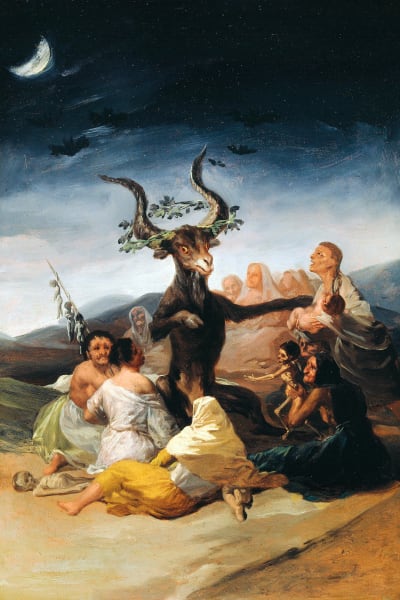 Häxsabbaten. Oljemålning av Francisco de Goya, 1797-1798.