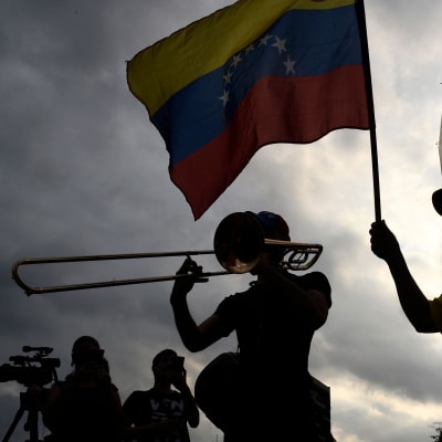 Demonstration mot regeringen i Venezuela 12.3.2019 i Caracas