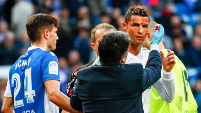 Cristiano Ronaldo skadade sig.