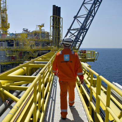 En av Maersks oljeplattformar i Nordsjön