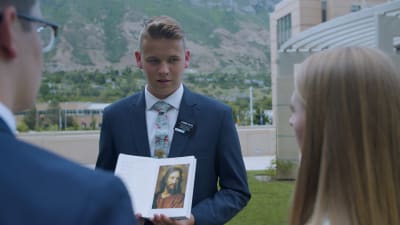 Mormonsk missionär som har kommit från USA till Finland för att sprida evangeliet.
