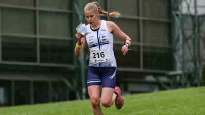 Alexandra Enlund i farten under junior-VM 2017.