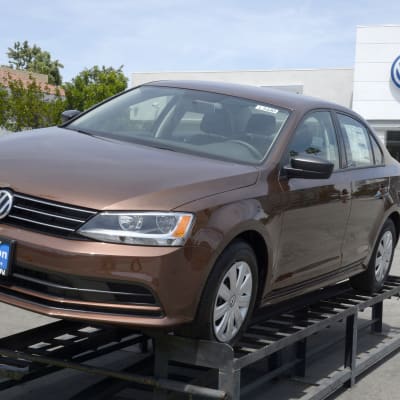 Bil vid en Volkswagen-återförsäljare i Kalifornien den 21 april 2016.